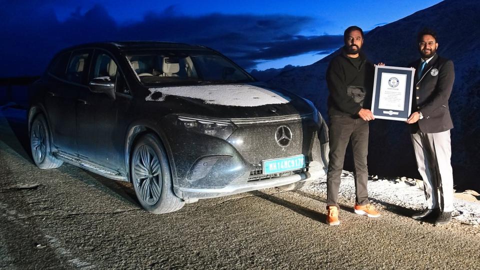 Autocar India sets Guinness record for temperature swing in Mercedes EQS SUV